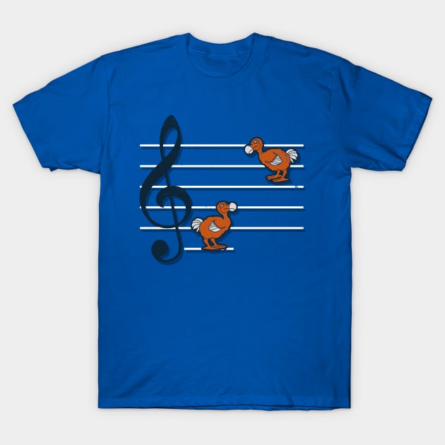 Funny Cute Original Music Inspired Doremi Dodo Birds Clever Gift For Musicians T-Shirt by BoggsNicolas